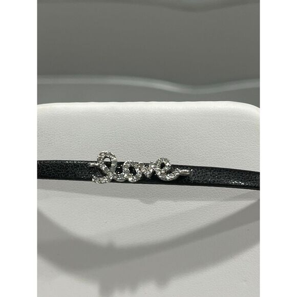 Jewelry - Love rhinestone bling black choker
